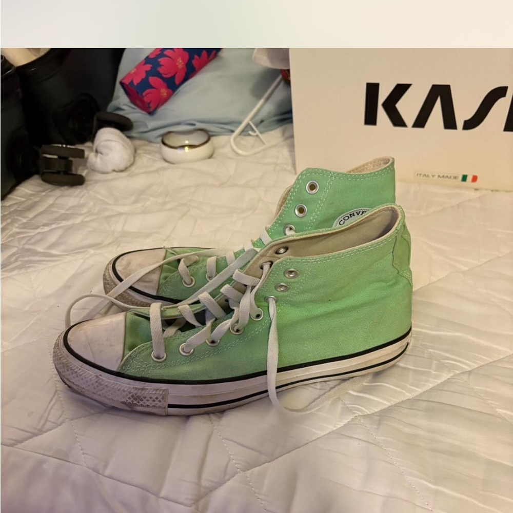 Converse Mint Green High-Top Sneakers - Picture 3 of 3